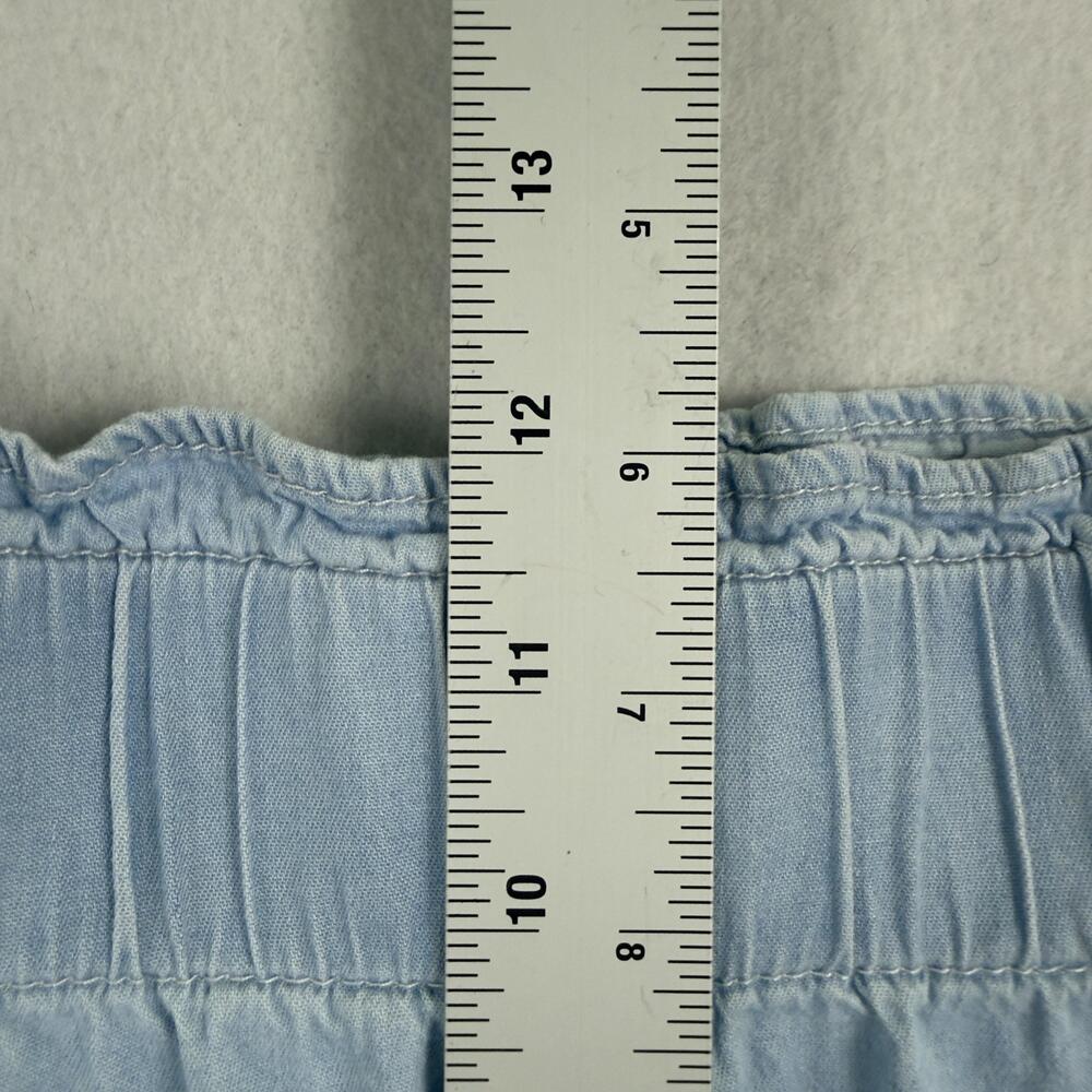SINCERELY JULES Wide Leg High Rise Pants Paperbag Waist Pockets Baby Blue Size M - Picture 14 of 16